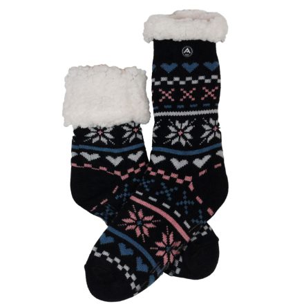 Avignon Heat Max Strømper Hjärta Svart  Anti Slip  36-41