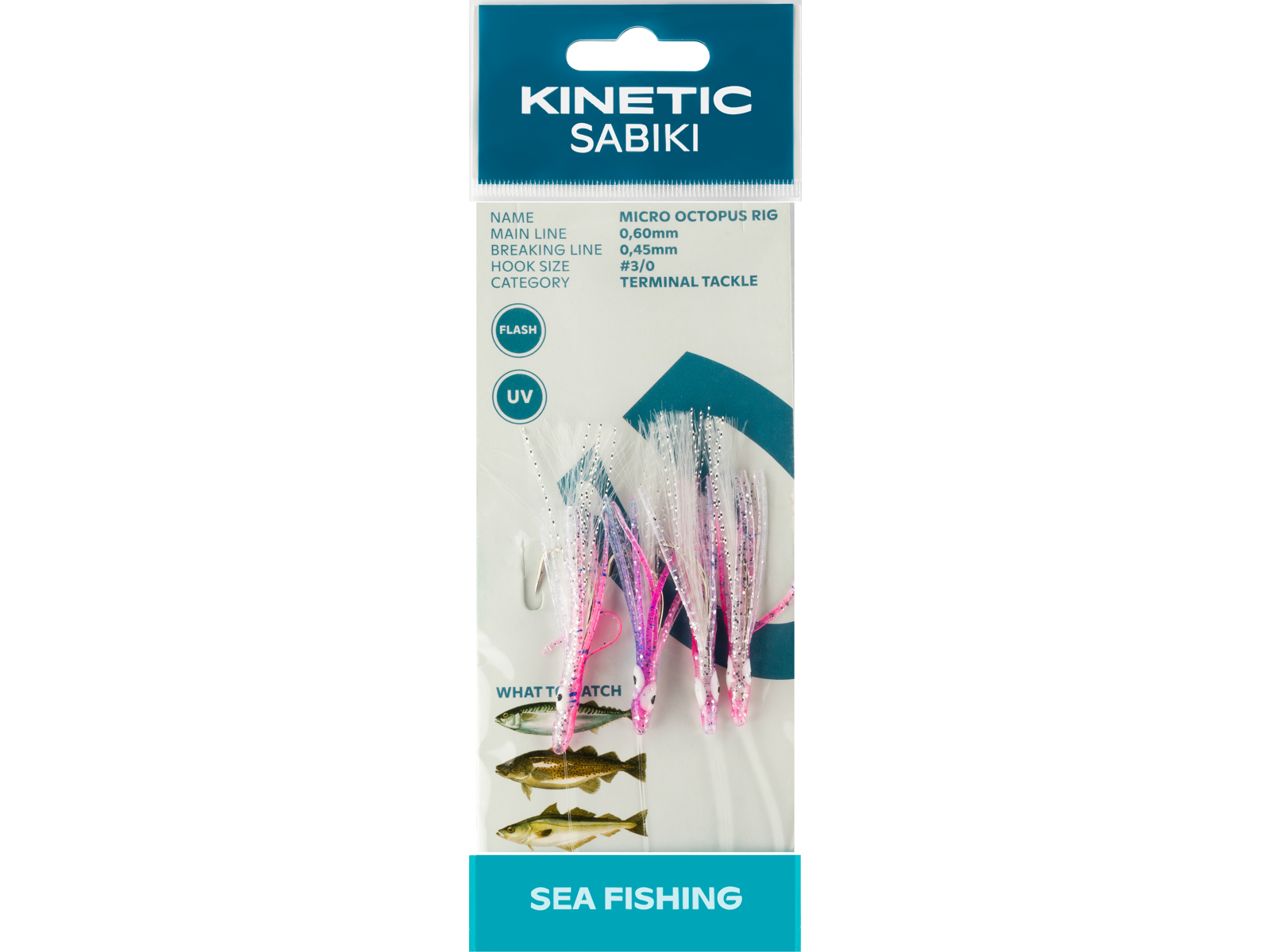 Kinetic Sabiki Micro Octopus Torsk Makrel Forfang      Clear
