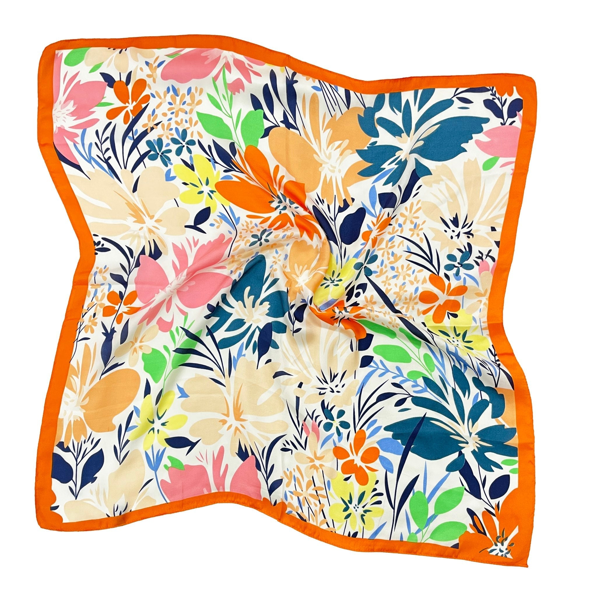 Sistie Tørklæde Orange Blomstret