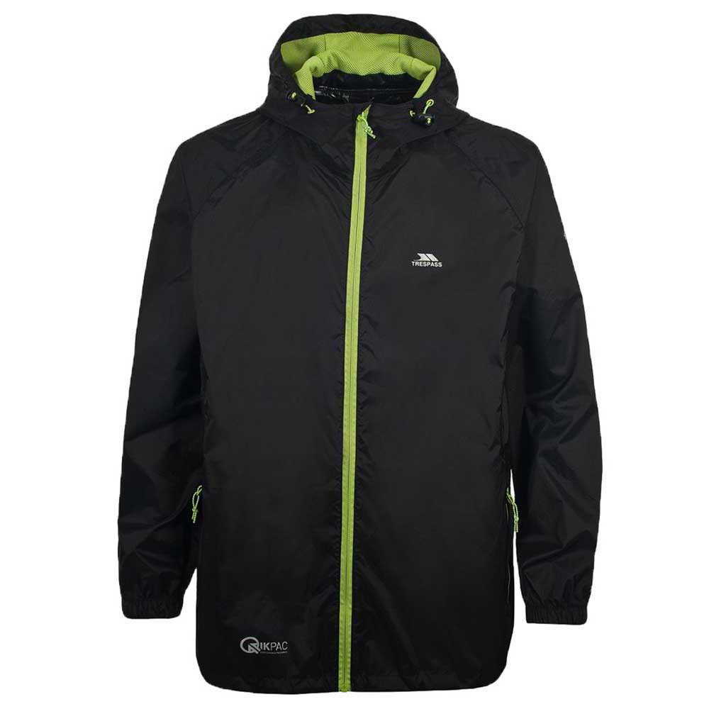 Trespass Qikpac Regnjakke Black