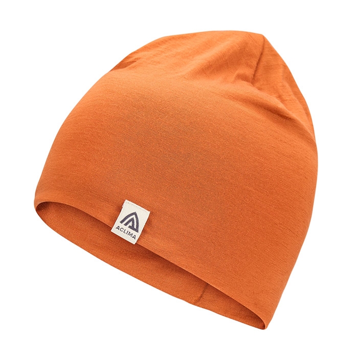 Aclima Lightwool 140 Relaxed Beanie-apricot Orange Hue