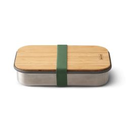 Black   Blum Stainless Steel Sandwich Box Small Olive Str  900ml Madkasse