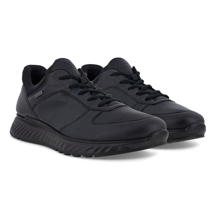 Ecco Exostride Herre Mænd Low Gtx Leather Sort-40 Hverdagssko