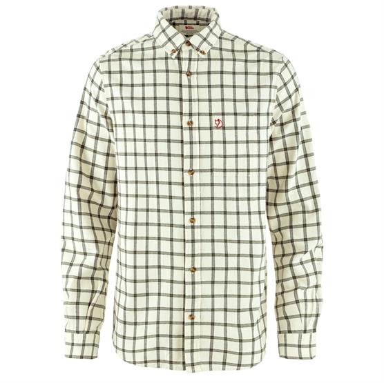 Fjällräven   Vik Flannel Shirt Mens  Chalk White   Laurel Green