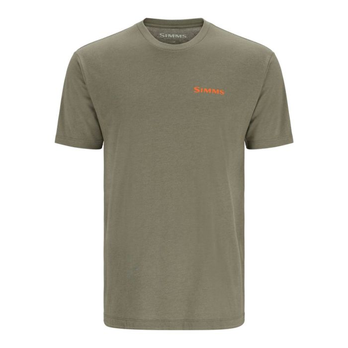 Simms Bass Outline  -shirt Military Heather