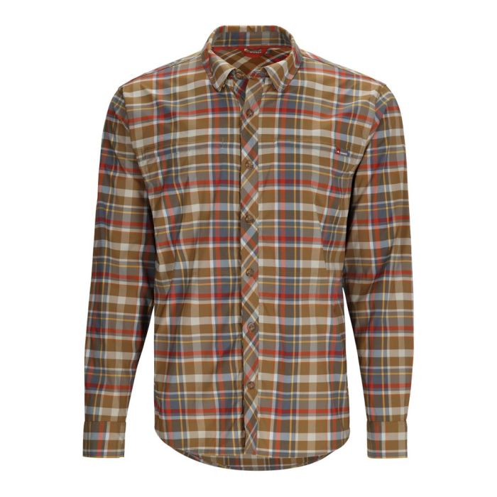 Simms Bugstopper Stone Cold   Skjorte Chestnut Multi Plaid