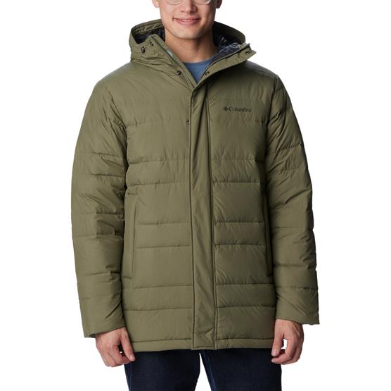 Columbia Saltzman Down Parka Mens Stone Green