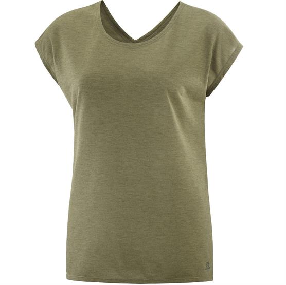 Salomon Comet Shaped Tee Womens Martini Olive Heather