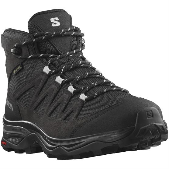 Salomon Ward Leather Mid Gtx Womens Ebony Phantom