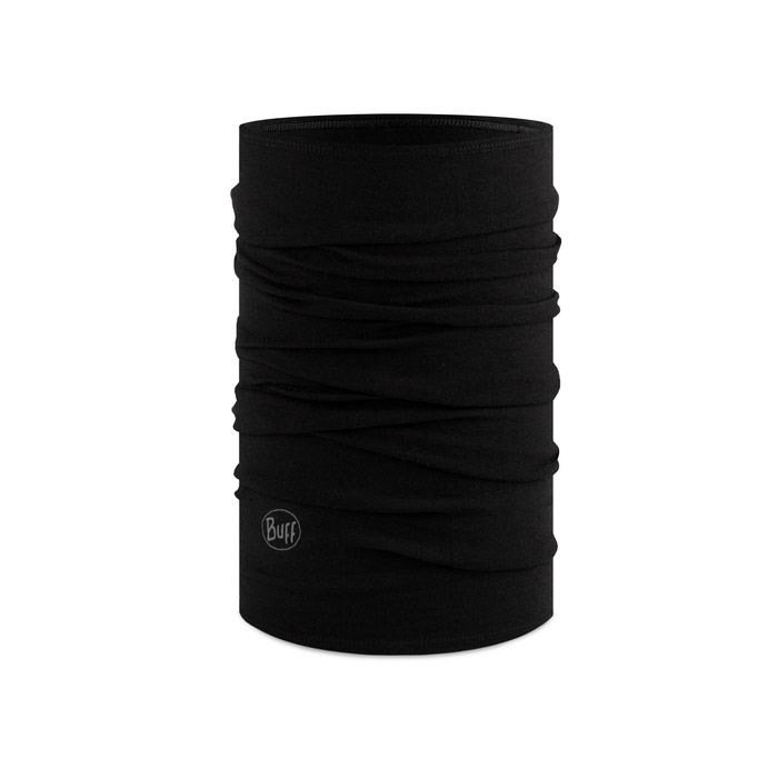 Buff Midweight Merino Wool Halsedisse-solid Black Buff   Lign