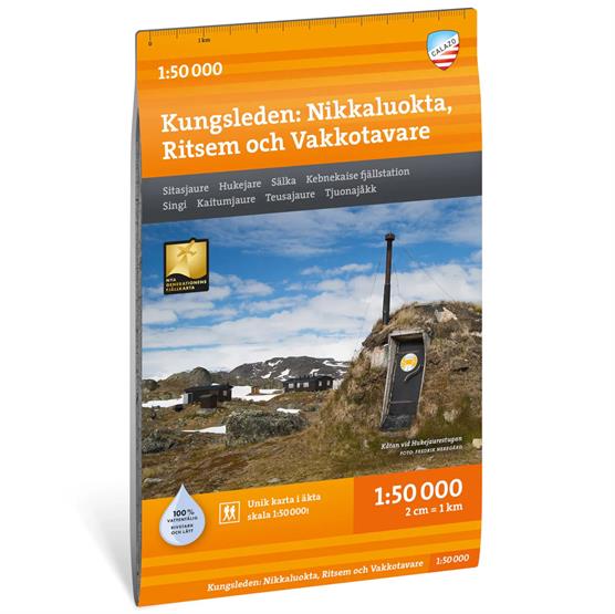 Calazo Kungsleden: Nikkaluokta  Ritsem   Vakkotavare  :50000