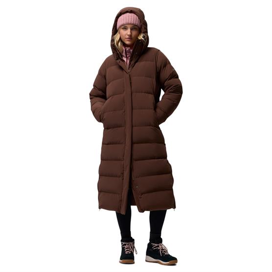 Columbia Amaze Puff Long Hooded Jacket Womens  Tobacco
