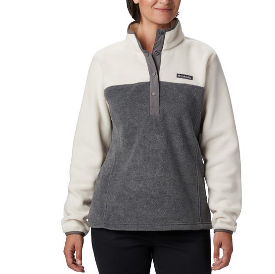 Columbia Benton Springs     Snap Pullover Womens  Grey   Pink