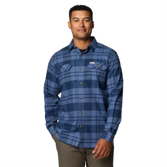 Columbia Flare Gun Stretch Flannel Mens  Collegiate Navy River