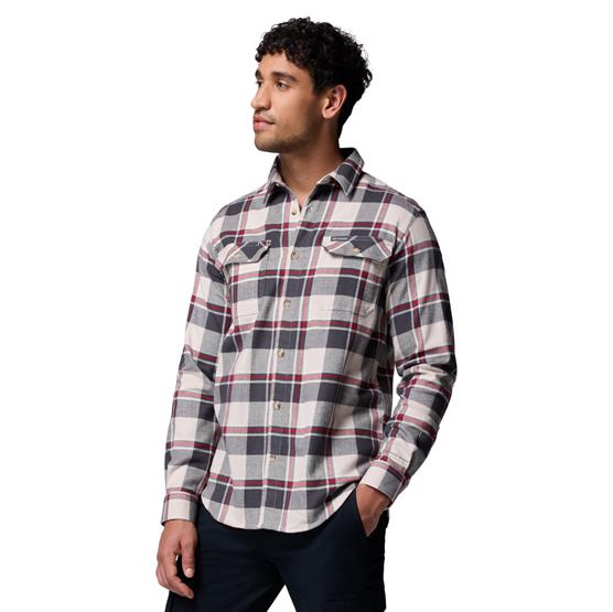 Columbia Flare Gun Stretch Flannel Mens  Dark Stone Trails Edge Plaid
