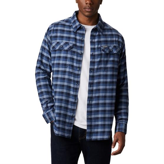 Columbia Flare Gun Stretch Flannel Mens  Night Tide Grid