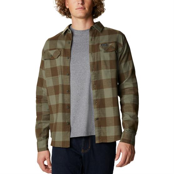 Columbia Flare Gun Stretch Flannel Mens  Stone Green Check