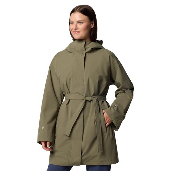 Columbia Here And There Iii Trench Jacket Womens  Stone Green