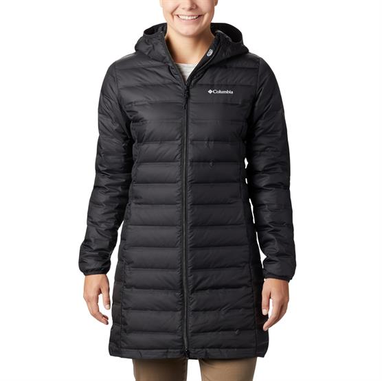 Columbia Lake 22 Down Long Hooded Jacket Womens  Black