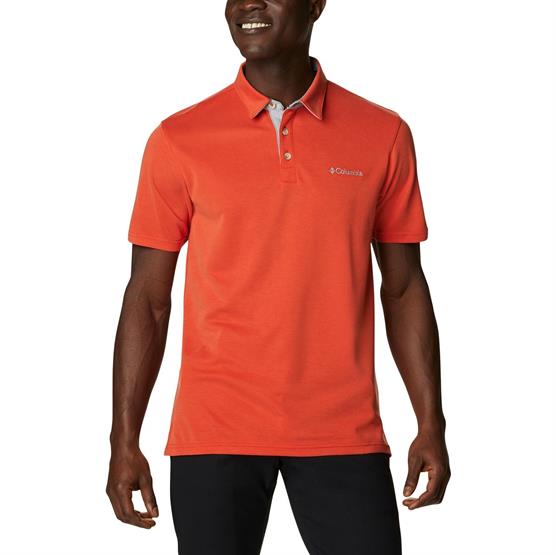 Columbia Nelson Point Polo Mens  Bonfire