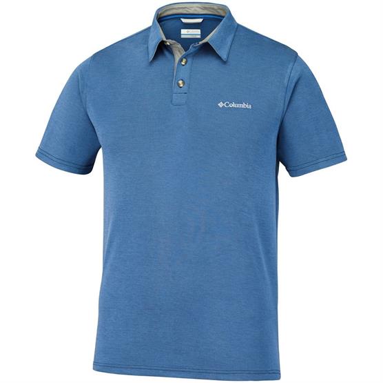 Columbia Nelson Point Polo til mænd - Super Blue Tilbud