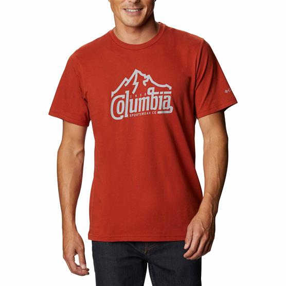 Columbia Path Lake Graphic Tee til mænd - Mørk Sienna