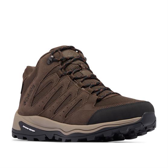 Columbia Redmond   Mid Waterproof Mens  Cordovan   Tangy Orange