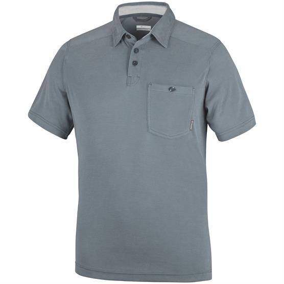 Columbia Sun Ridge   Novelty Polo Mens  Grey Ash