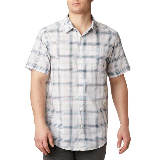 Columbia Under Exposure     Shirt Mens  White Tartan Plaid