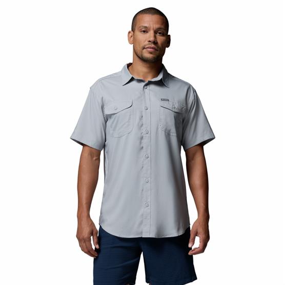 Columbia Utilizer   Solid Short Sleeve Shirt Mens  Columbia Grey