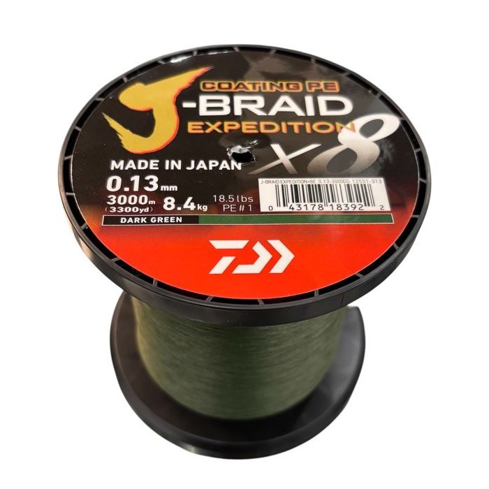 Daiwa  -braid Expedition X8 Dark Green Metermål