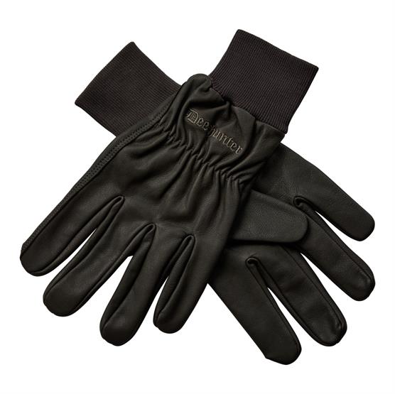 Deerhunter Leather Gloves  Wood