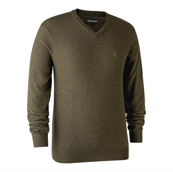 Deerhunter Mens Kingston Knit With -neck Cypress