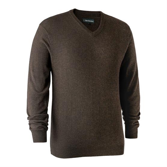 Deerhunter Mens Kingston Knit With -neck Dark Elm