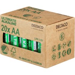 Deltaco Ultimate Alkaline Batteries  Lr6   Size  20-pack Batteri