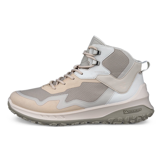 Ecco Ult Trn Mid Waterproof Kvinder   Damer  Limestone Gravel-36 Vandrestøvler