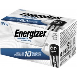 Energizer Ultimate Lithium 9v B2b 10 Pack Batteri