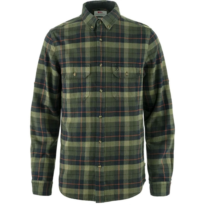 Fjällräven Singi Heavy Flannel Shirt Herre   Mænd-black   Deep Forest-   Skjorter