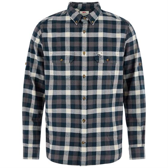 Fjällräven Skog Relaxed Shirt Mens  Dark Navy   Chalk White