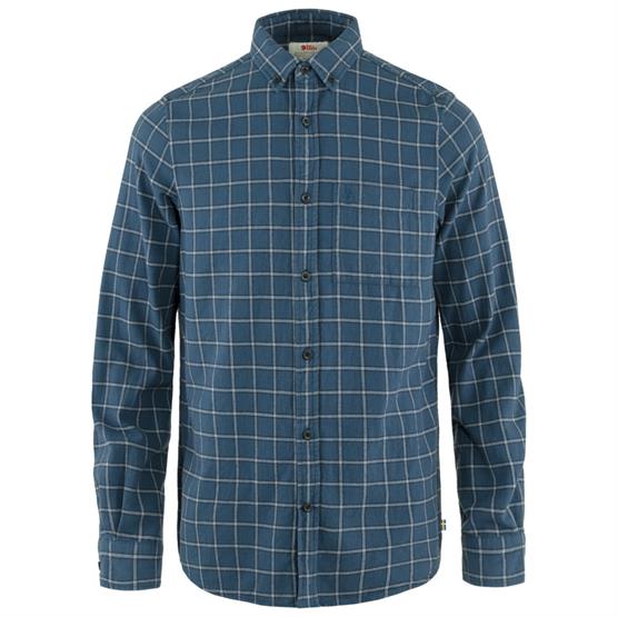 Fjällräven Øvik Flannel Skjorte til Mænd - Indigo Blå
