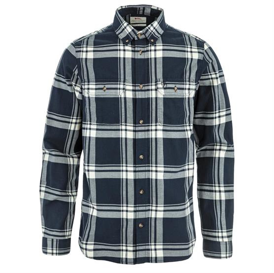 Fjällräven   Vik Lite Flannel Shirt Mens  Dark Navy   Chalk White