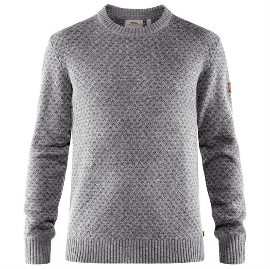 Fjällräven Vik Nordic Sweater til mænd - Grå striktrøje