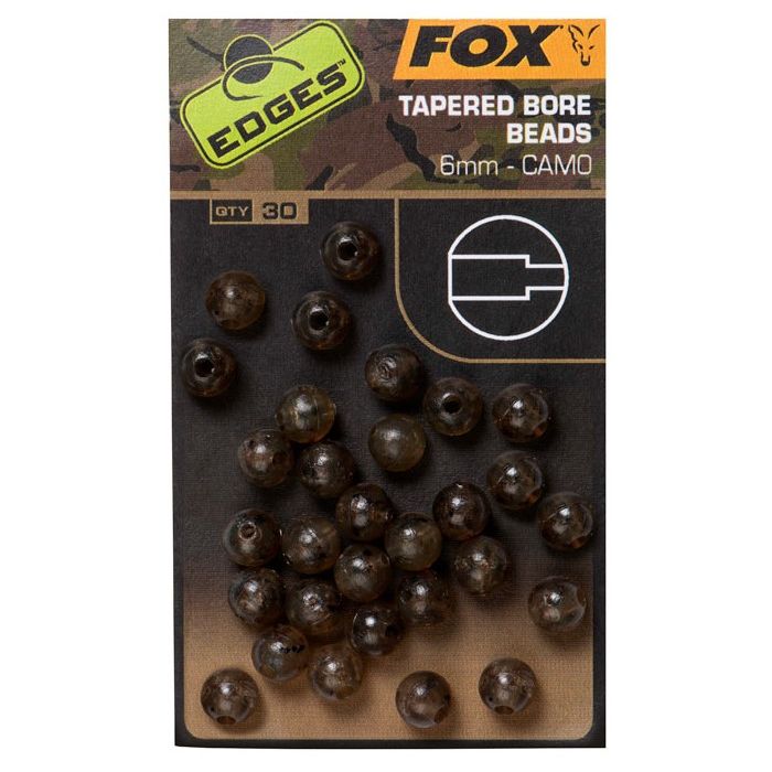 Fox Edges Tapered Bore Beads 6mm Camo
