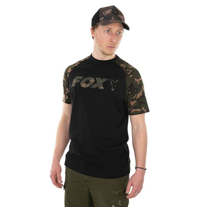 Fox Raglan -shirt Black Camo