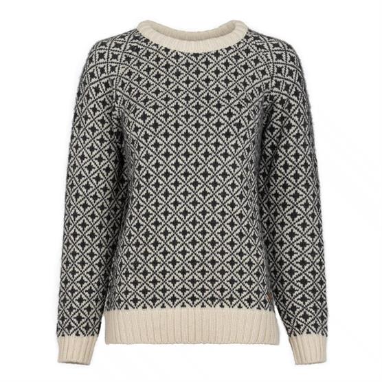 Fuza Uld Alma Sweater til kvinder - Rund hals - Kulgrå