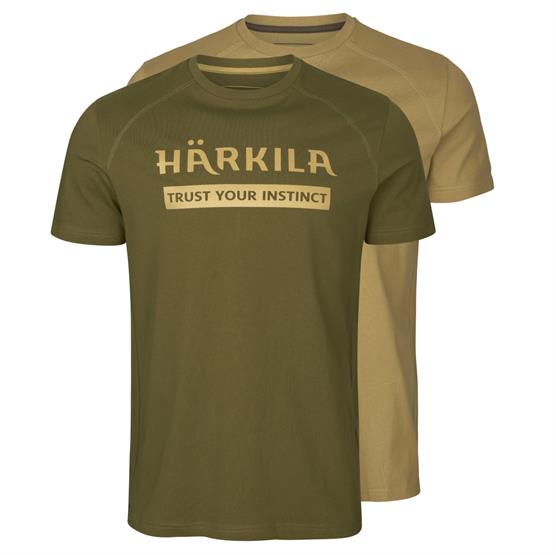 Härkila Logo  -shirt  -pack Mens  Antique Sand   Dark Olive