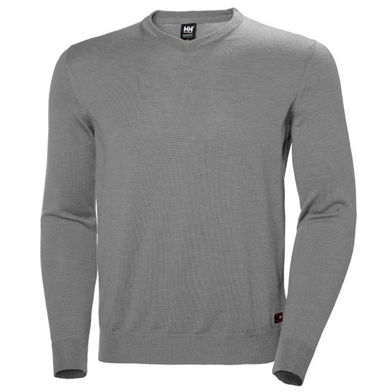 Helly Hansen Mens Skagen Merino Sweater  Grey Melange