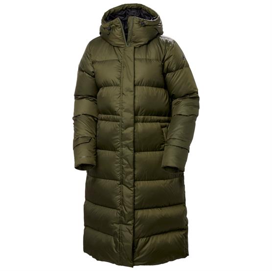 Helly Hansen Dame Essence Lang Dunfrakke Utility Grøn