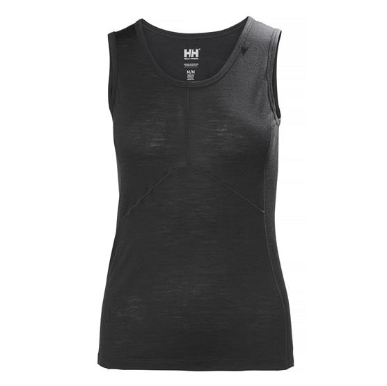 Helly Hansen Womens   Merino Light Singlet  Ebony