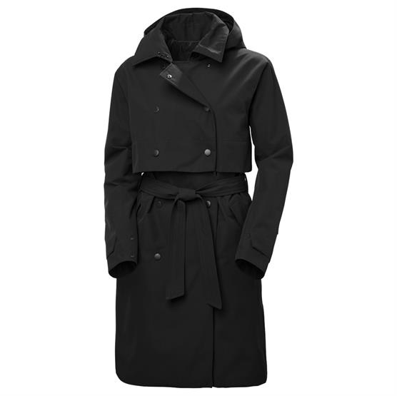 Helly Hansen Womens Jane Insulated Trench Coat  Black